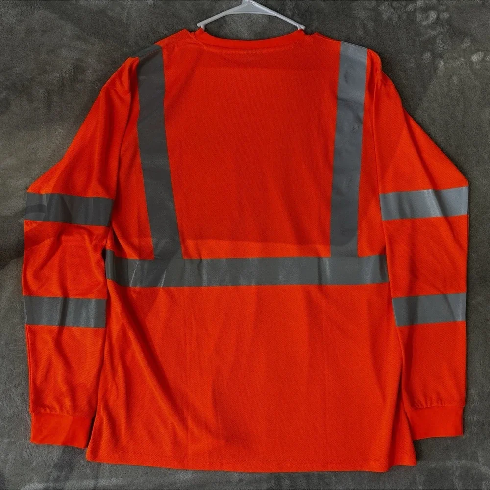 NEW lot of 4 Guardian Orange TShirt Mens L Reflective Workwear Construction road